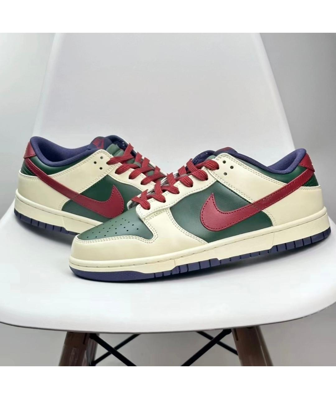 NIKE Бежевые кожаные кроссовки, фото 5