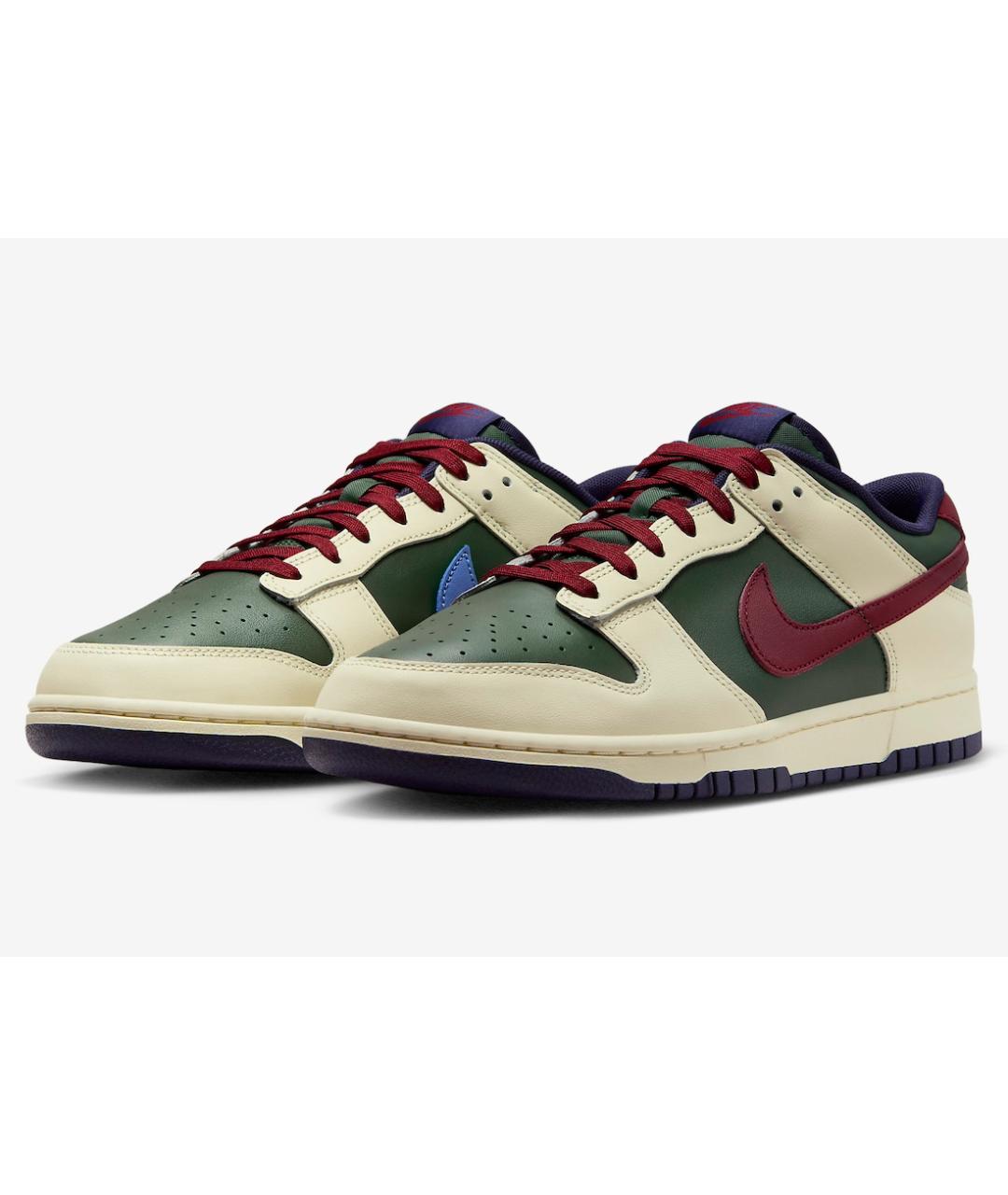 NIKE Бежевые кожаные низкие кроссовки / кеды, фото 2