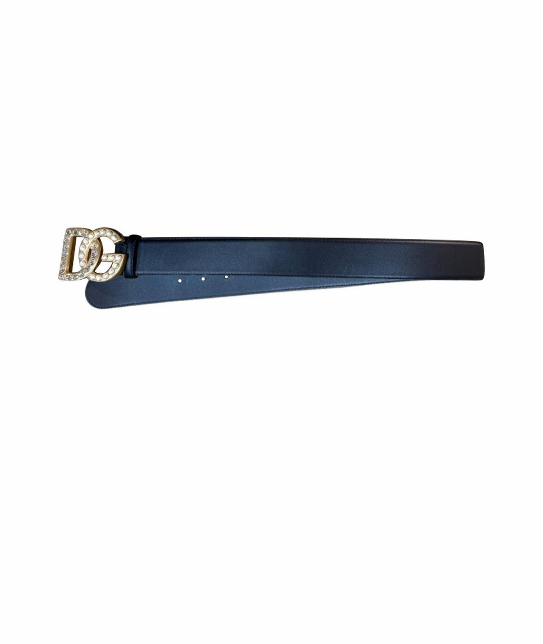 DOLCE&GABBANA Черный кожаный ремень, фото 1