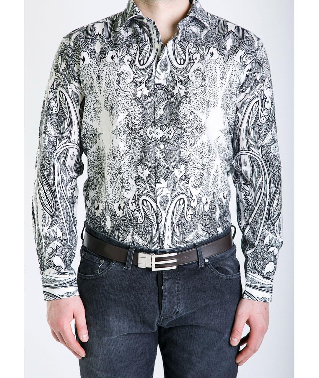 ETRO Белая хлопковая кэжуал рубашка, фото 2