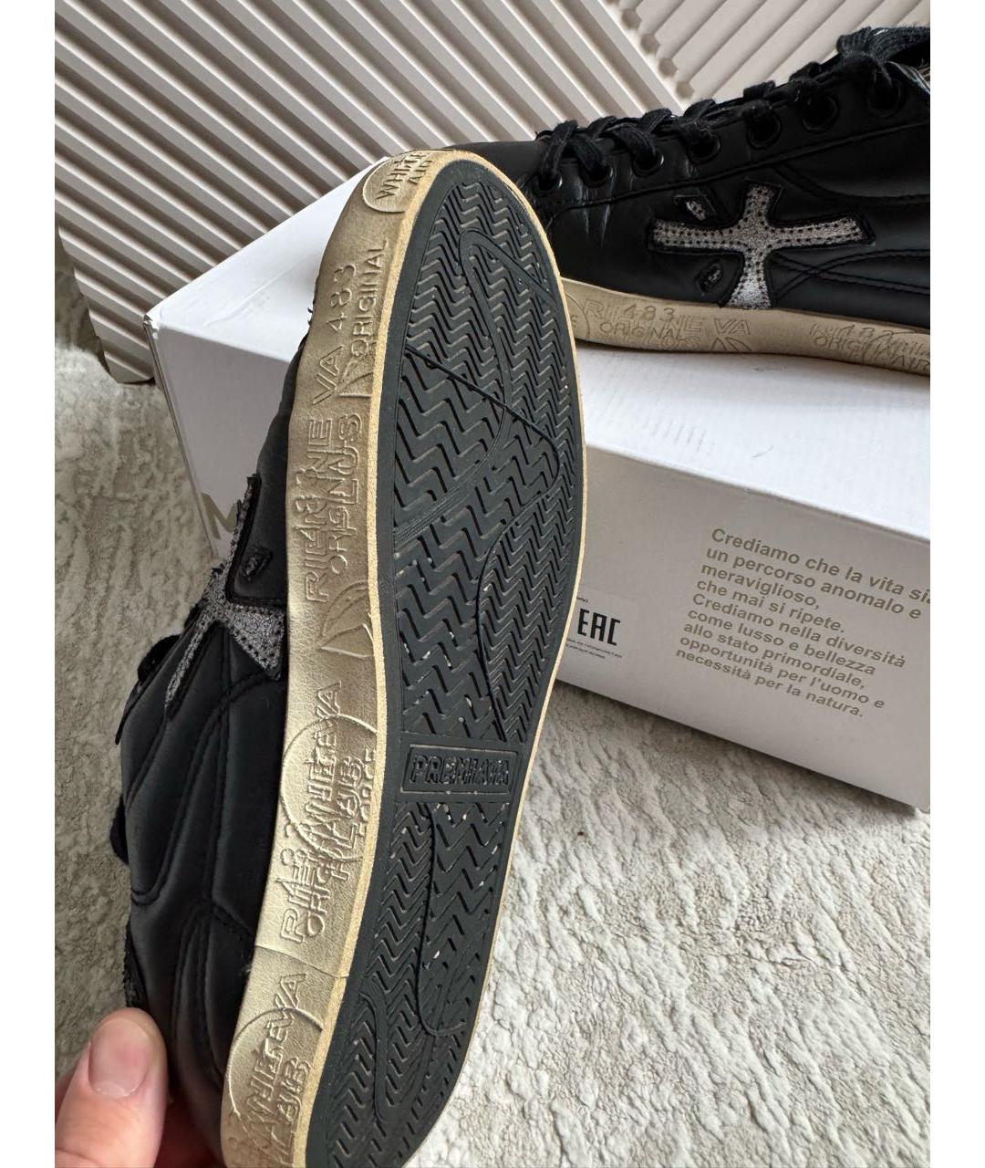 PREMIATA Черные кожаные кеды, фото 7