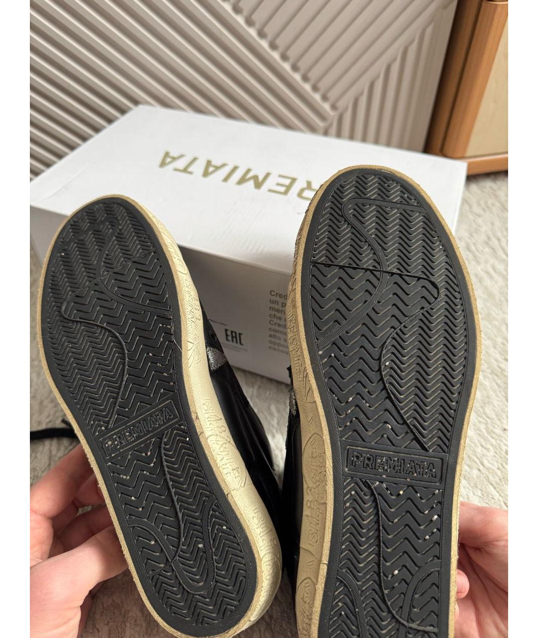 PREMIATA Черные кожаные кеды, фото 6