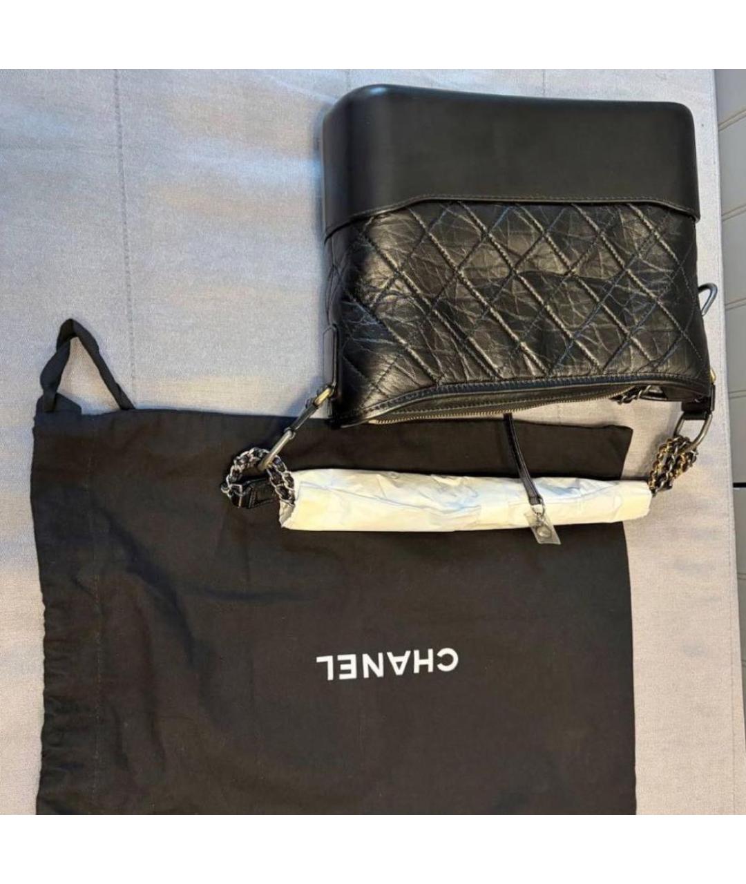 CHANEL Черная кожаная сумка через плечо, фото 3