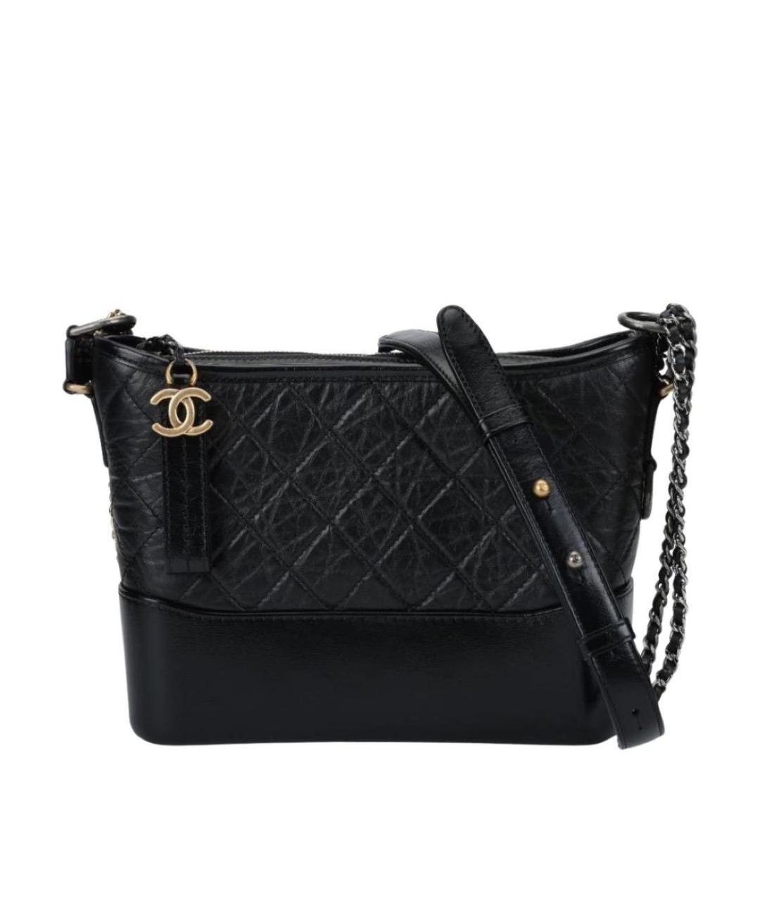 CHANEL Черная кожаная сумка через плечо, фото 6
