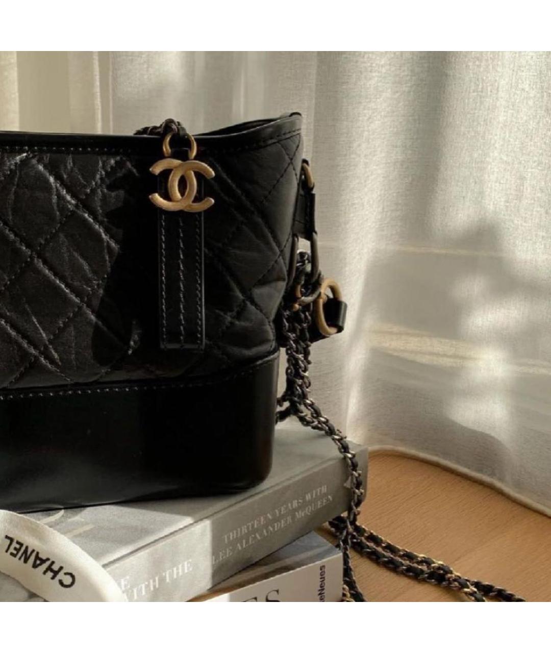 CHANEL Черная кожаная сумка через плечо, фото 2