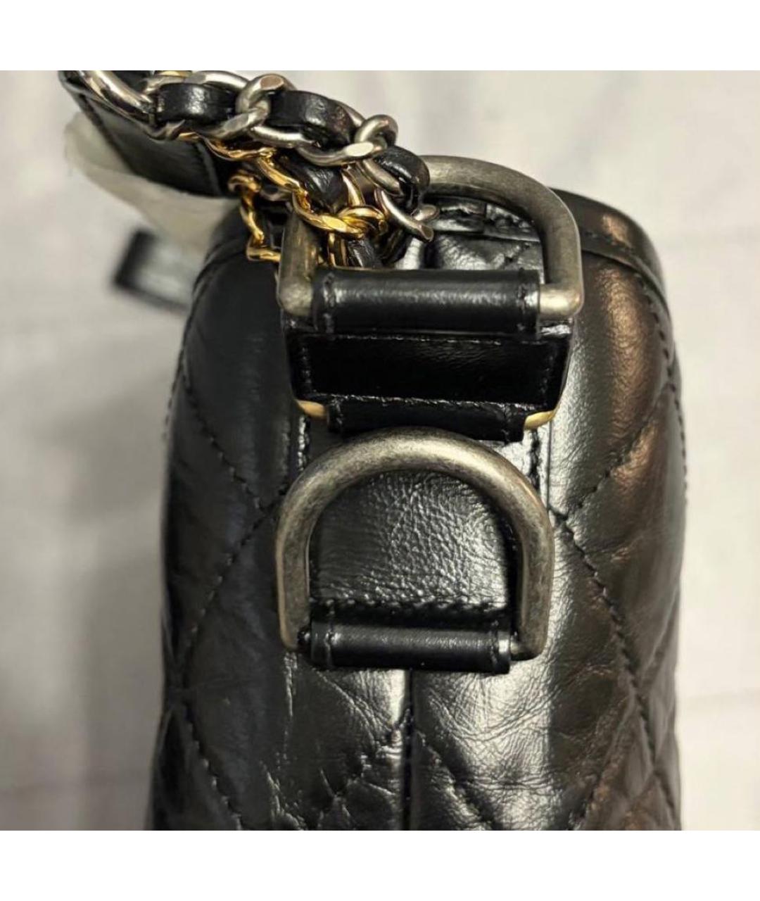 CHANEL Черная кожаная сумка через плечо, фото 5