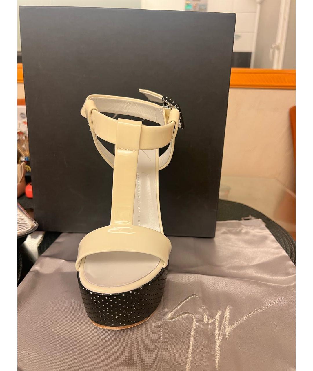 GIUSEPPE ZANOTTI DESIGN Оранжевое замшевые босоножки, фото 2