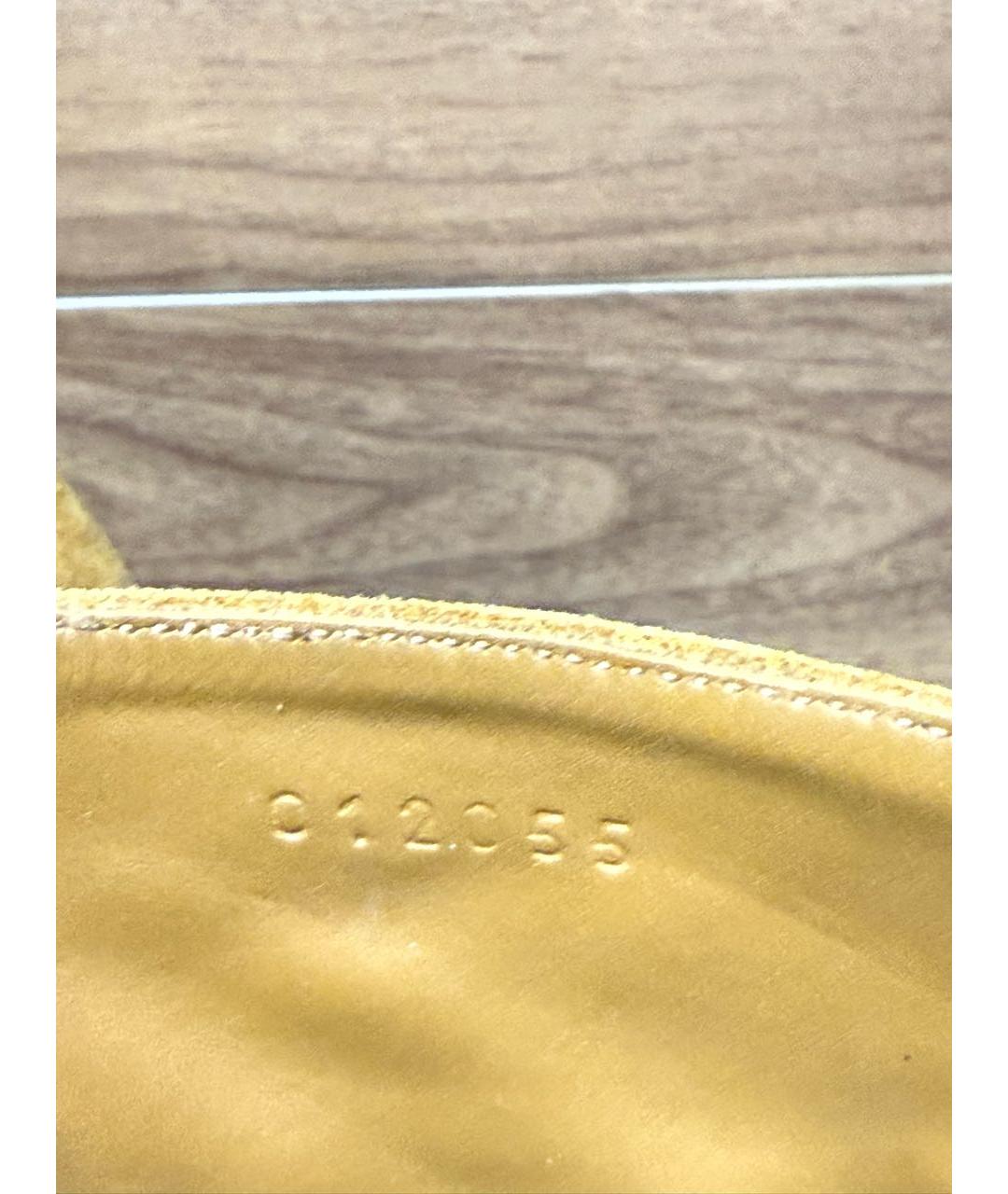 CHLOE Горчичные замшевые ботильоны, фото 7