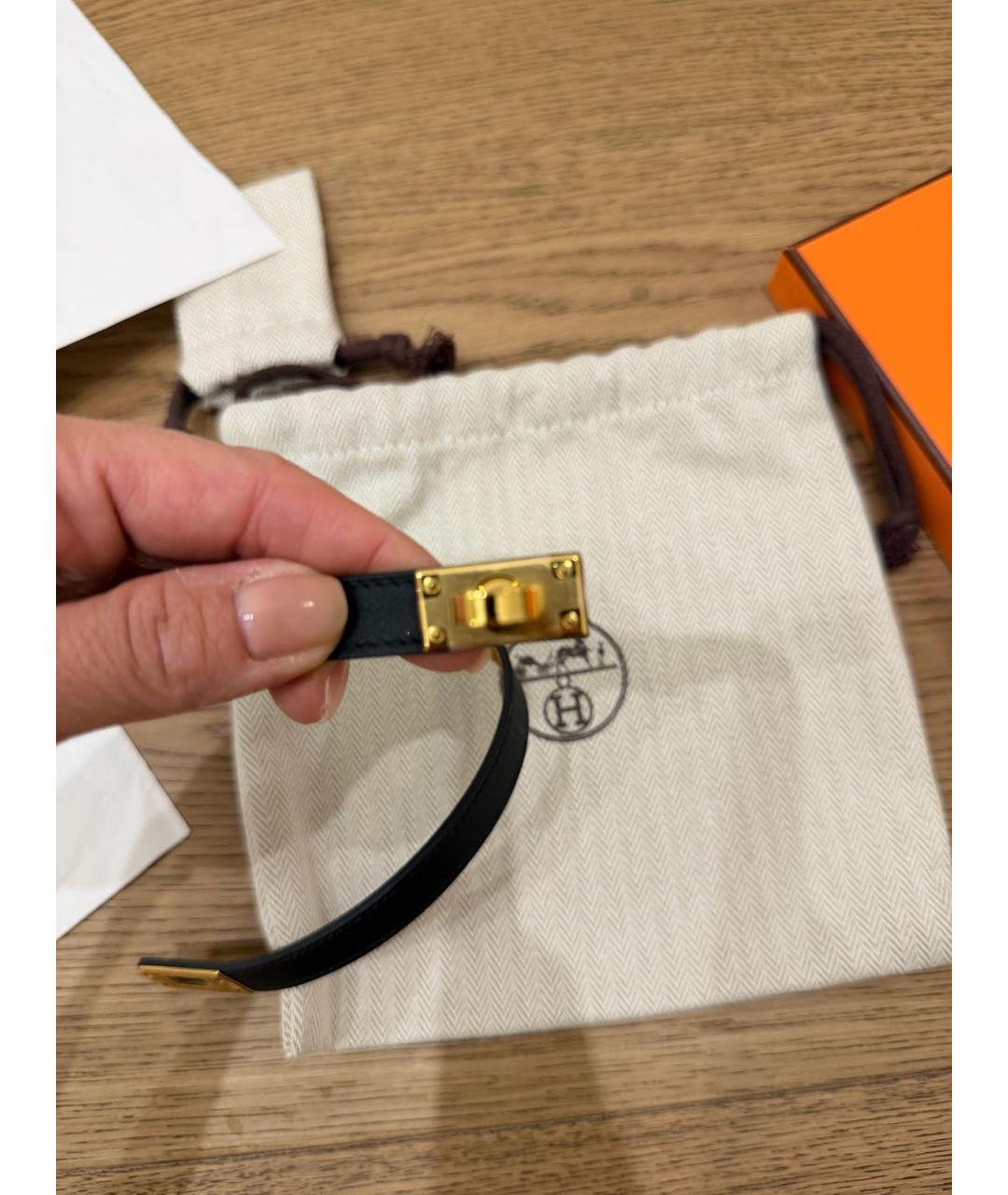 HERMES Черный металлический чокер, фото 3