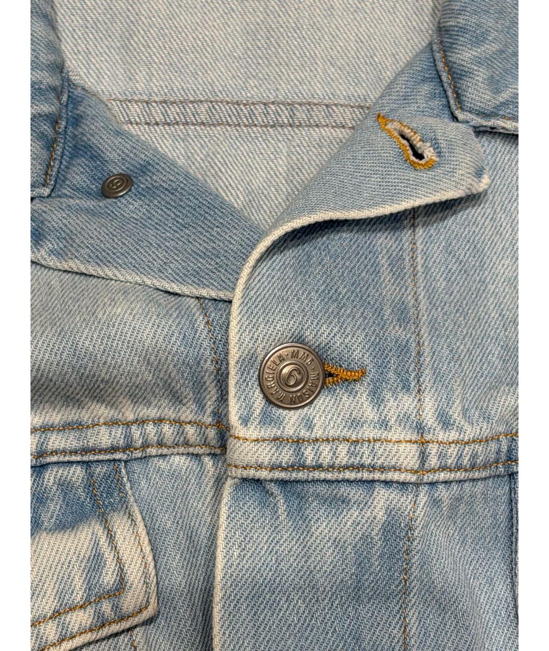 MM6 MAISON MARGIELA Голубая деним куртка, фото 4