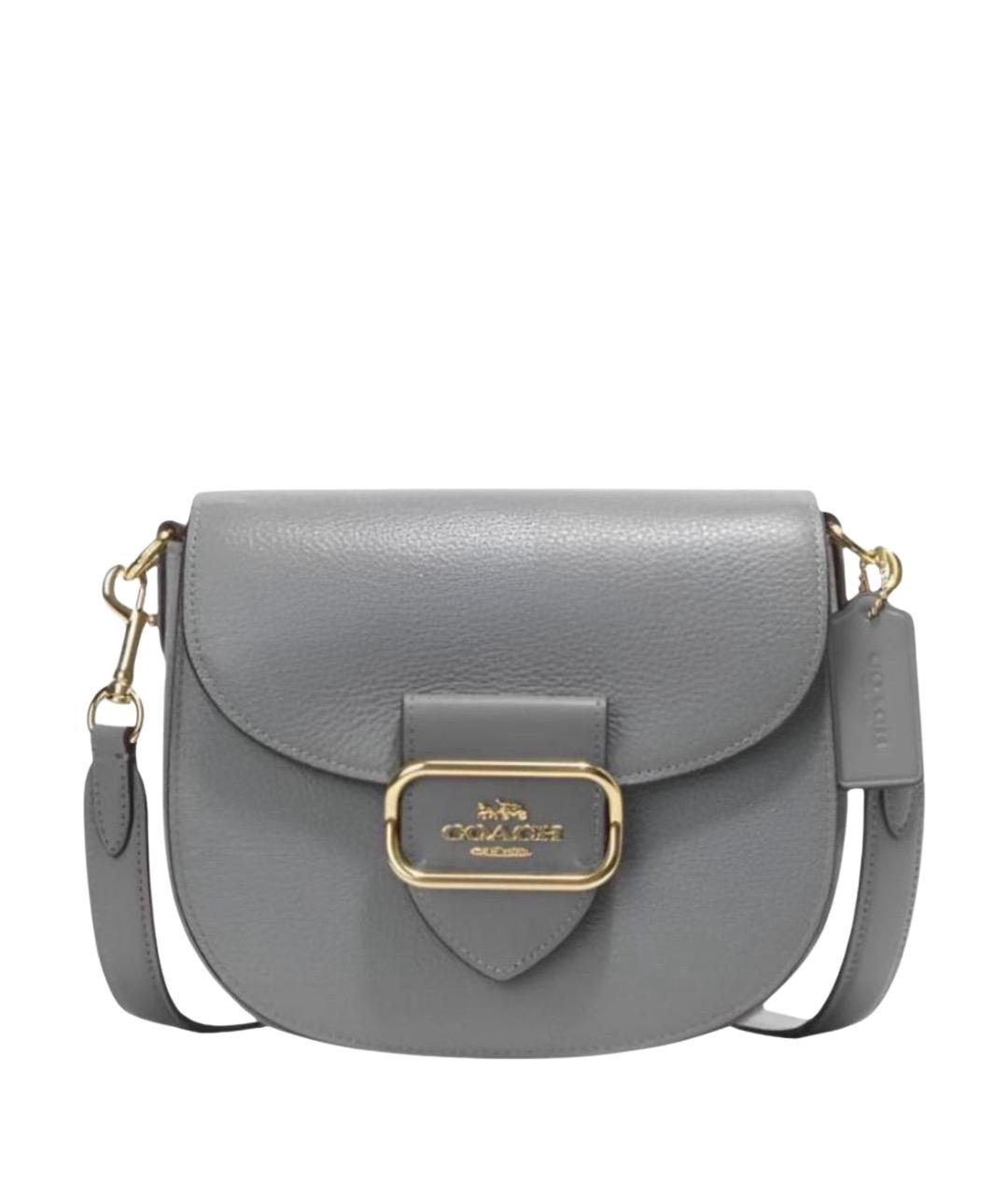 COACH Серая кожаная сумка через плечо, фото 1