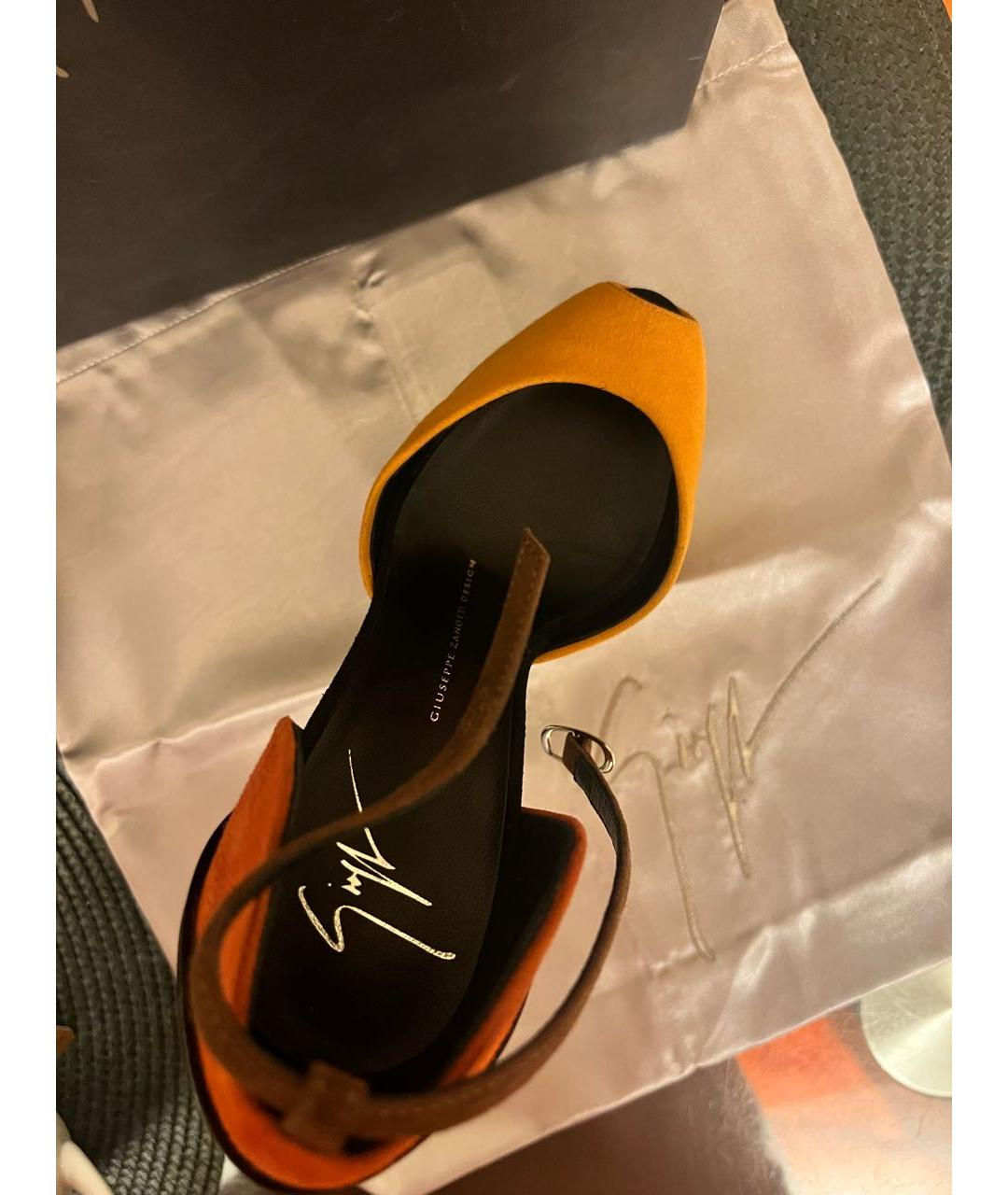 GIUSEPPE ZANOTTI DESIGN Оранжевое замшевые туфли, фото 3