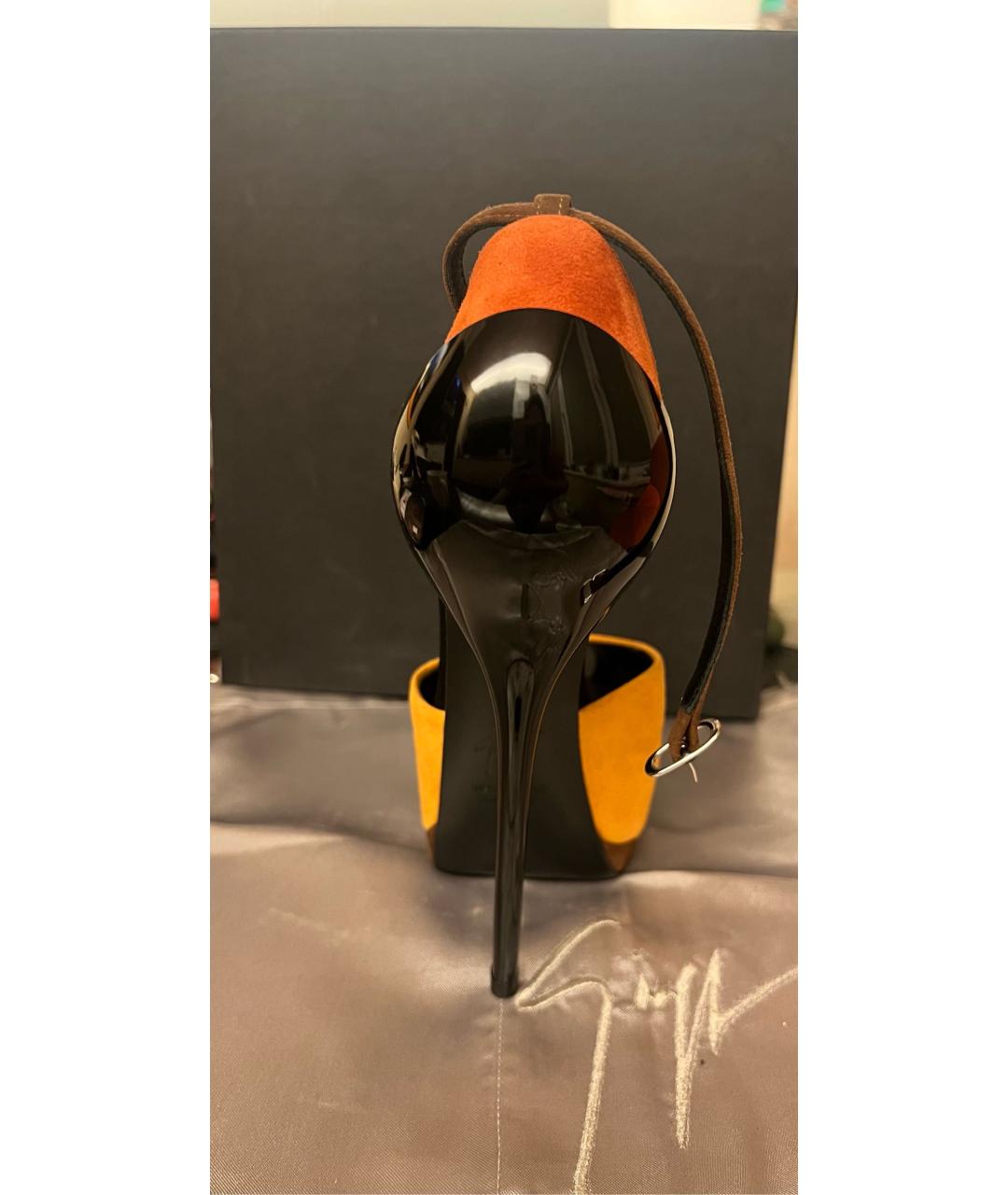GIUSEPPE ZANOTTI DESIGN Оранжевое замшевые туфли, фото 4
