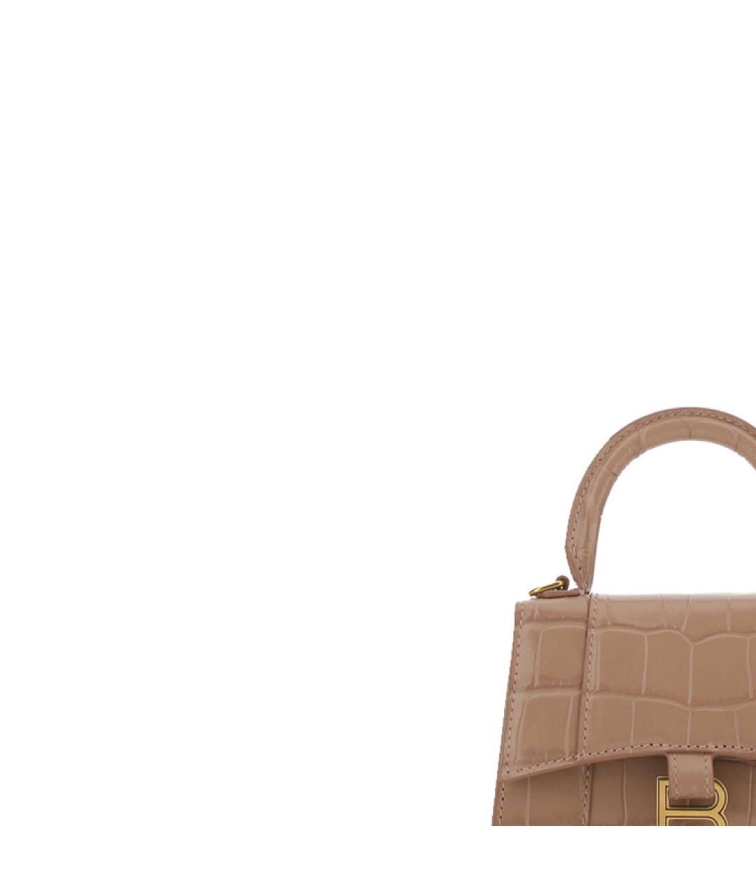 BALENCIAGA Коричневая кожаная сумка через плечо, фото 5