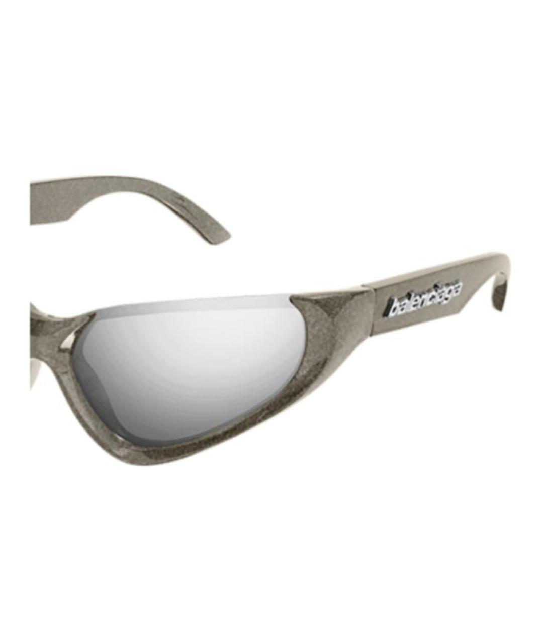 BALENCIAGA Серые пластиковые солнцезащитные очки, фото 3