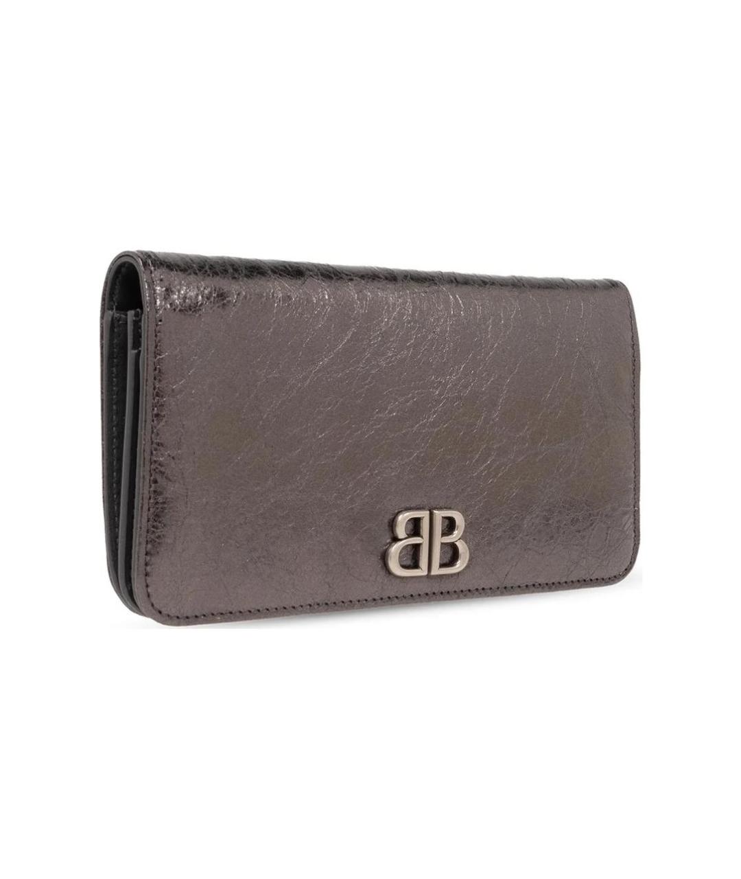 BALENCIAGA Коричневый кожаный кошелек, фото 2