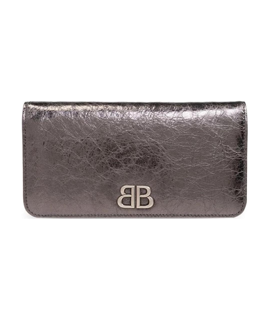 BALENCIAGA Коричневый кожаный кошелек, фото 1