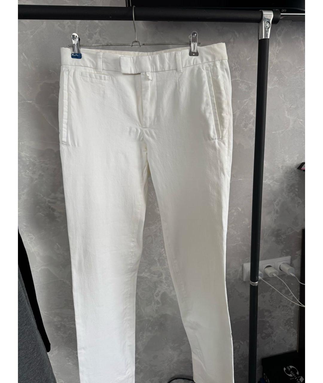 GUCCI Белые хлопко-эластановые брюки чинос, фото 9