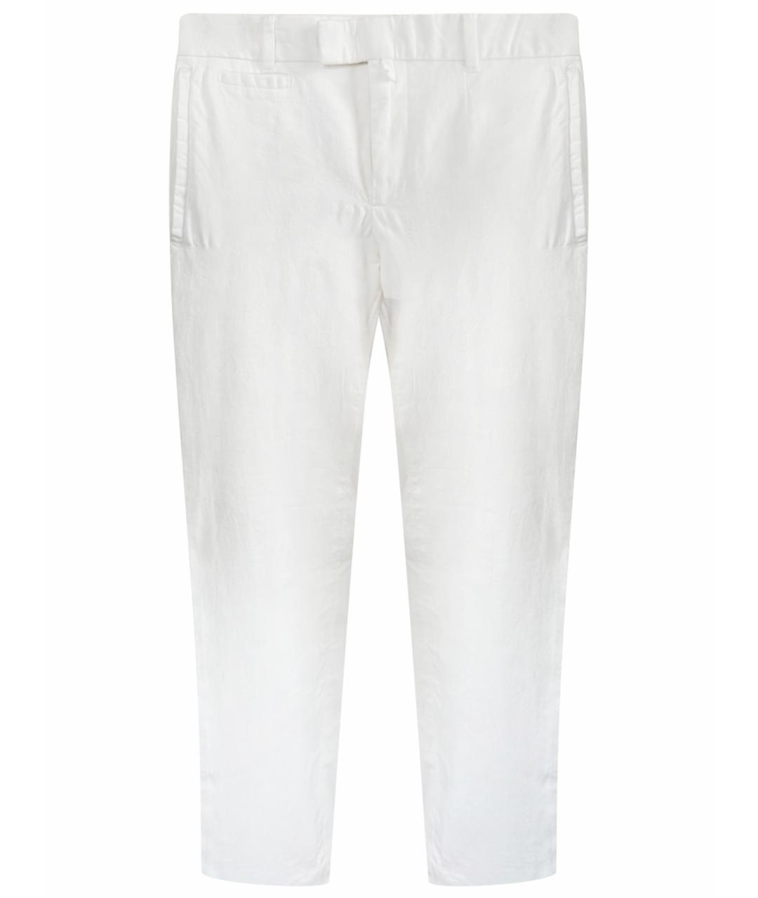 GUCCI Белые хлопко-эластановые брюки чинос, фото 1