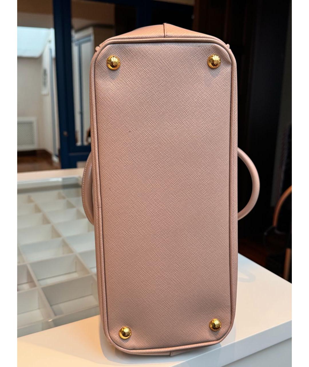 PRADA Розовая кожаная сумка тоут, фото 4