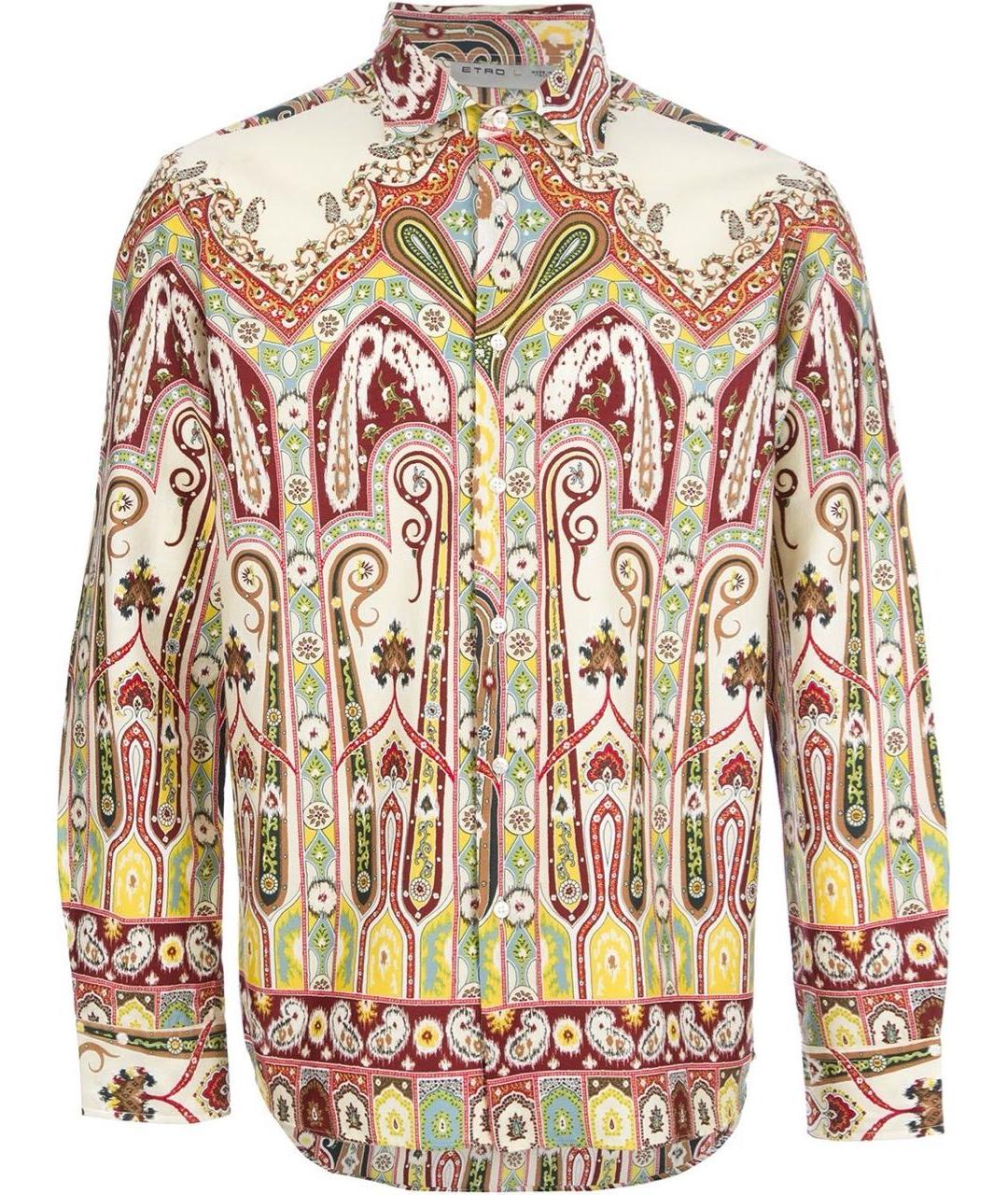 ETRO Коричневая хлопковая кэжуал рубашка, фото 9