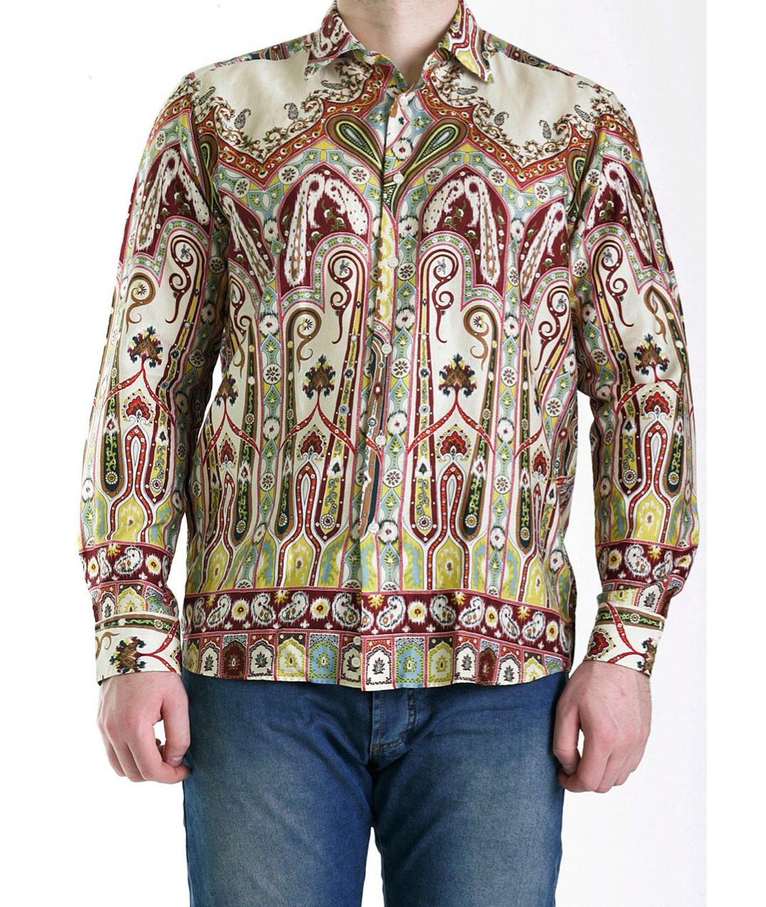 ETRO Коричневая хлопковая кэжуал рубашка, фото 2