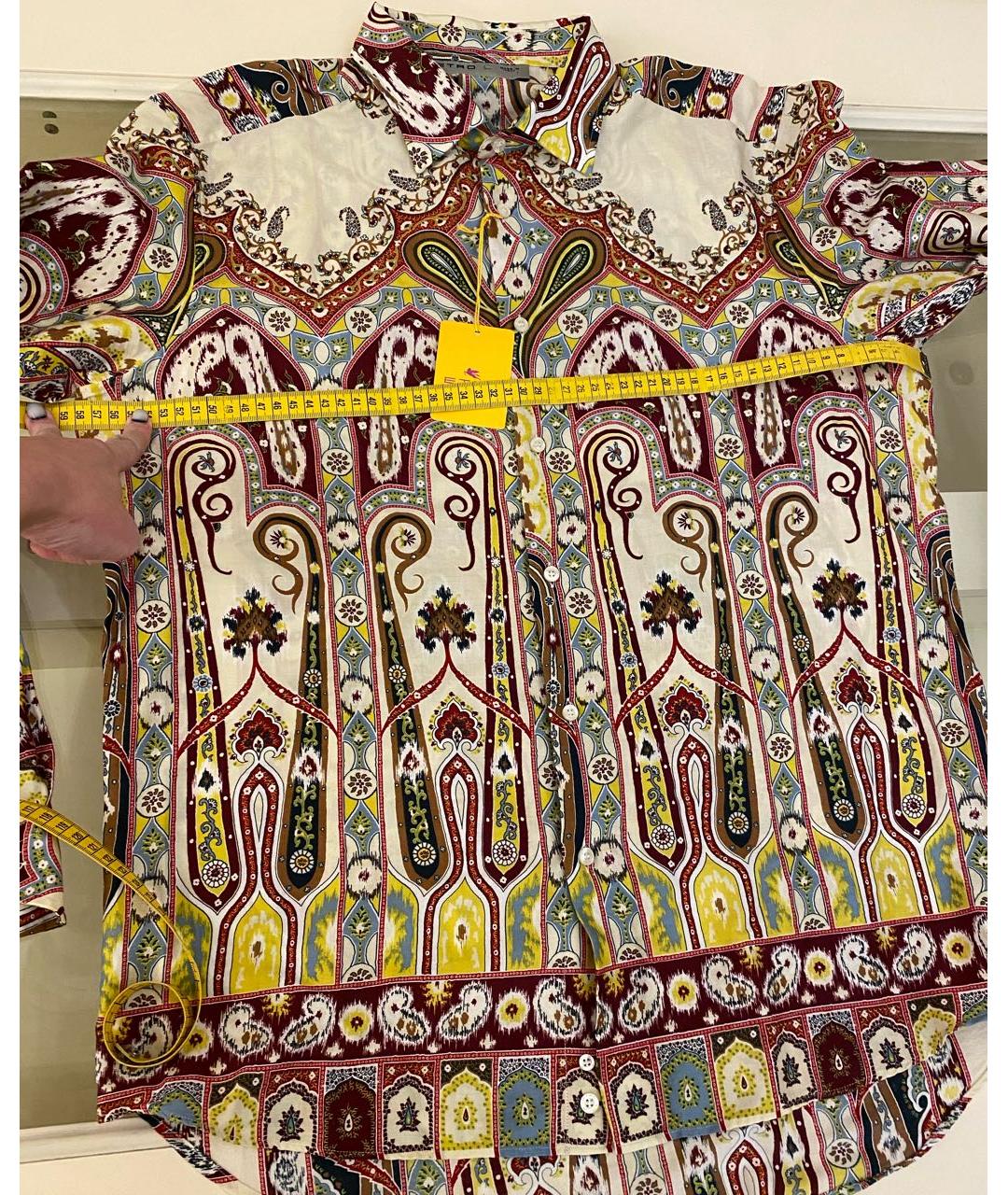 ETRO Коричневая хлопковая кэжуал рубашка, фото 6