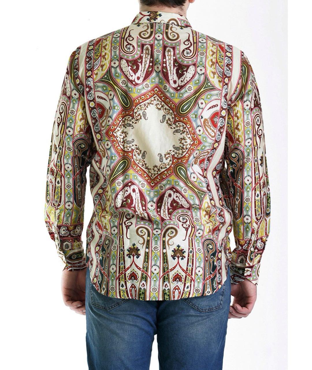 ETRO Коричневая хлопковая кэжуал рубашка, фото 3