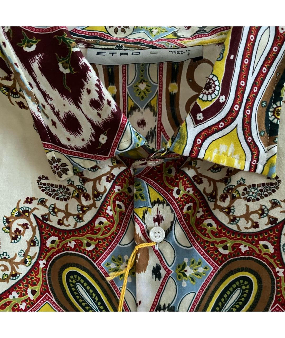 ETRO Коричневая хлопковая кэжуал рубашка, фото 8