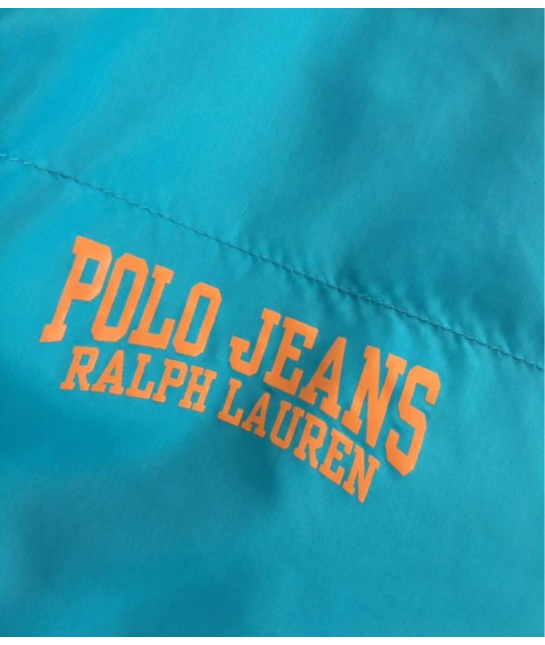 POLO RALPH LAUREN Голубая полиэстеровая куртка, фото 4