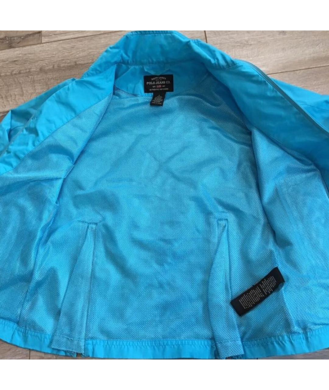 POLO RALPH LAUREN Голубая полиэстеровая куртка, фото 5