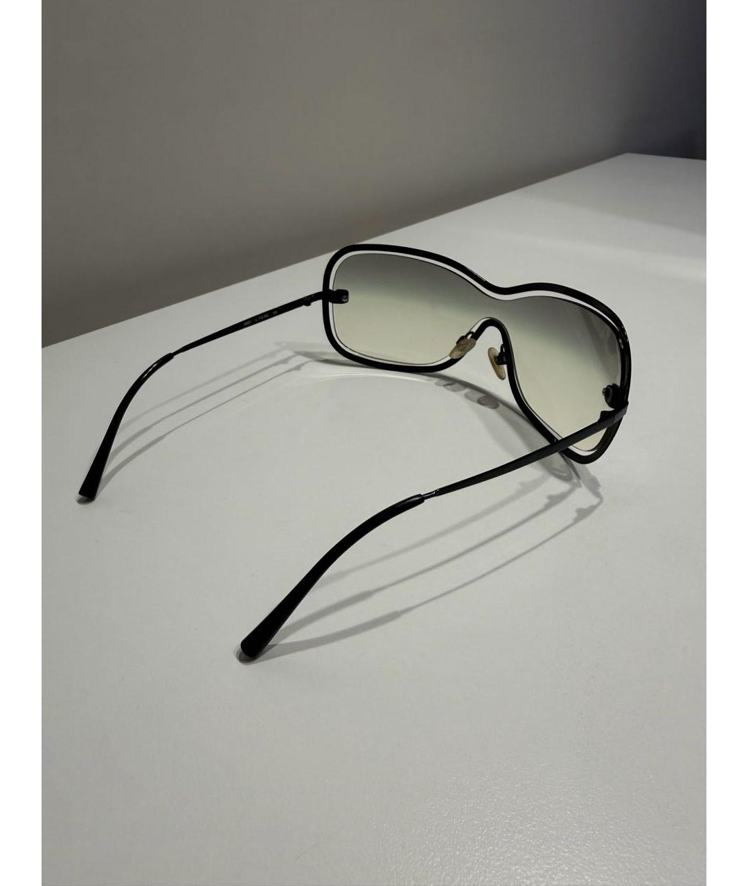 CHANEL Черные металлические солнцезащитные очки, фото 4