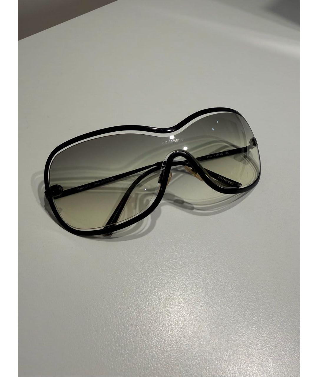 CHANEL Черные металлические солнцезащитные очки, фото 2