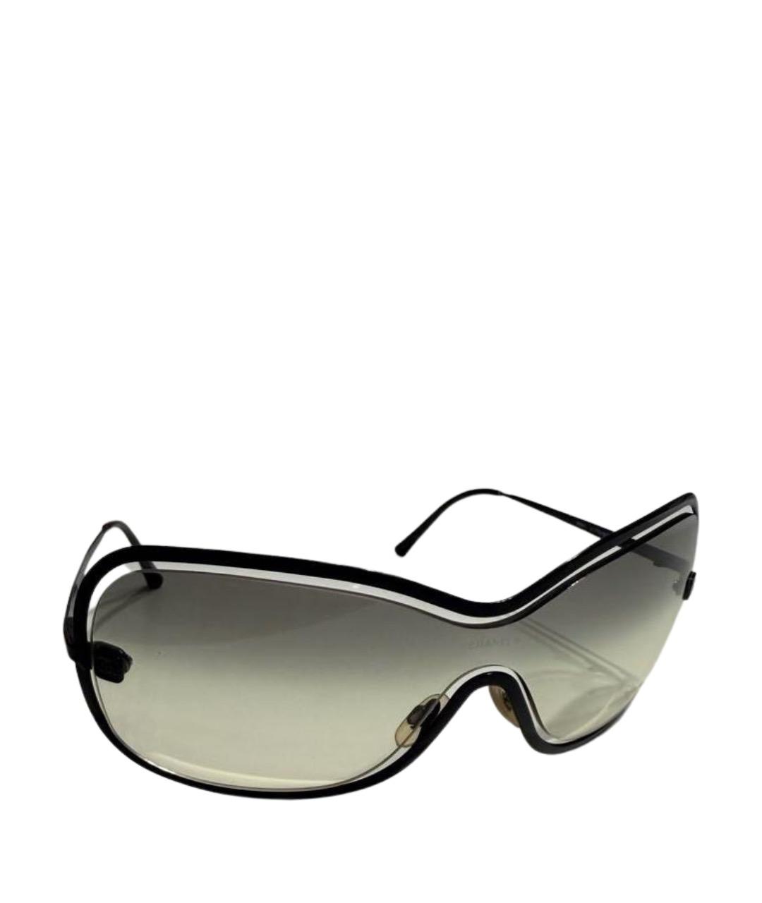 CHANEL Черные металлические солнцезащитные очки, фото 1