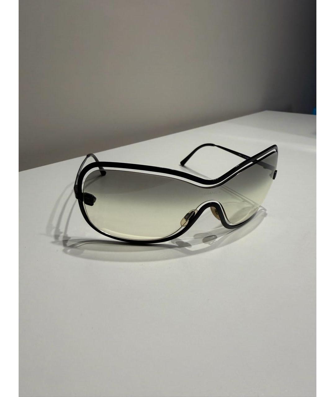 CHANEL Черные металлические солнцезащитные очки, фото 3