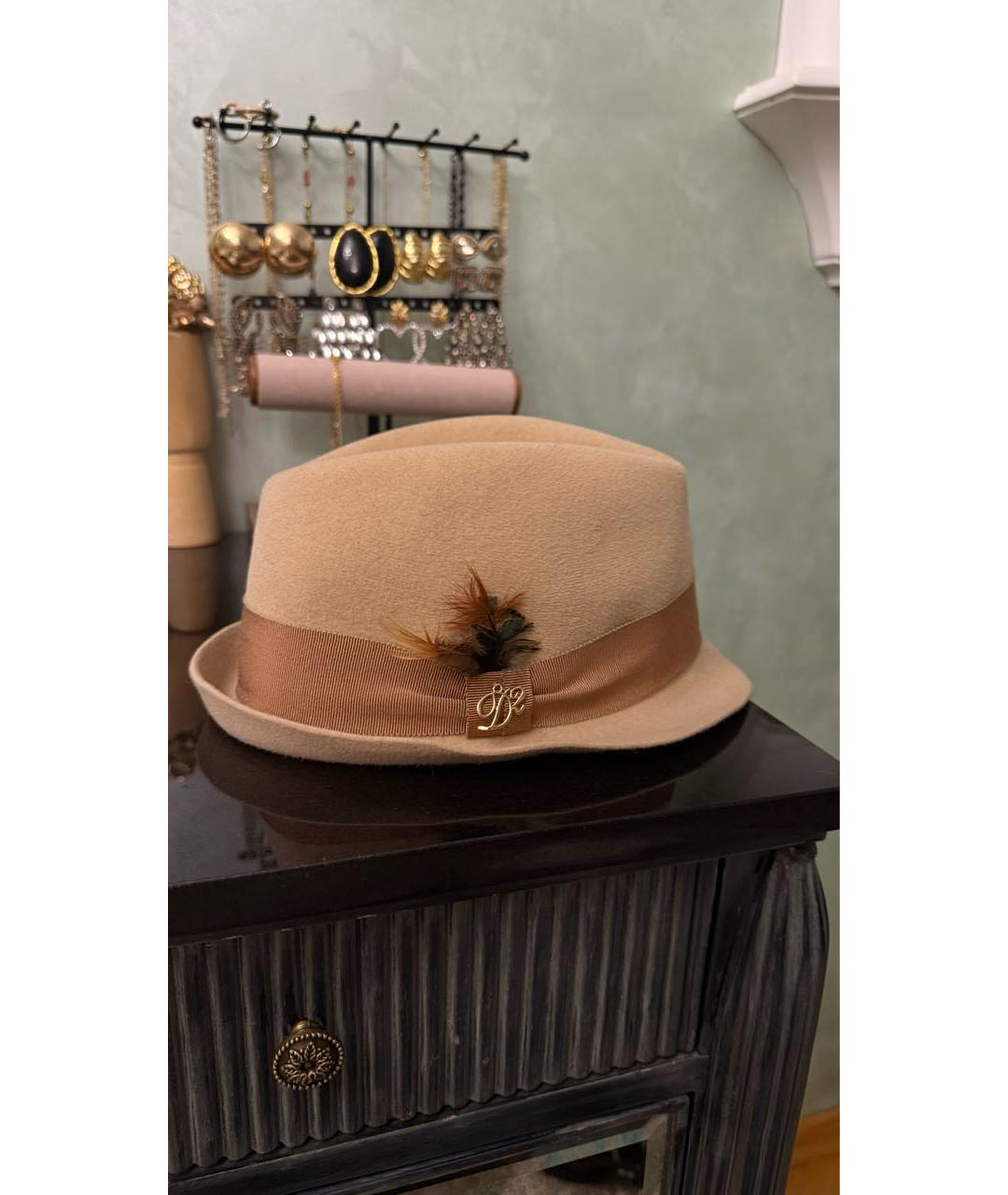 DSQUARED2 Бежевая шерстяная шляпа, фото 5