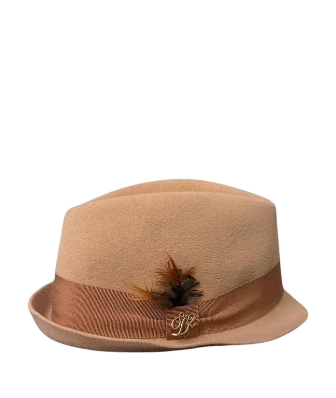 DSQUARED2 Бежевая шерстяная шляпа, фото 1