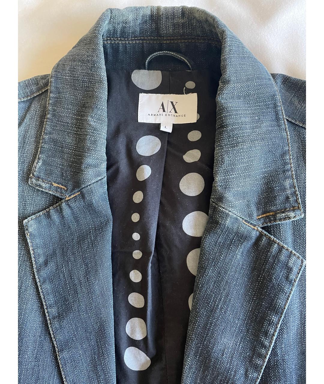 ARMANI EXCHANGE Синий деним пиджак, фото 3