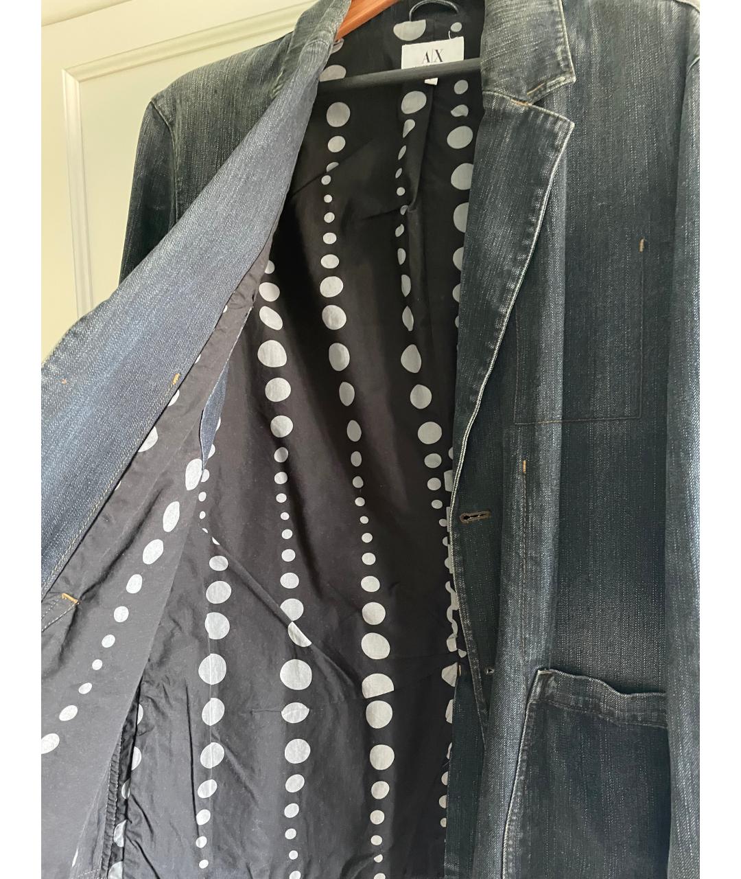 ARMANI EXCHANGE Синий деним пиджак, фото 4