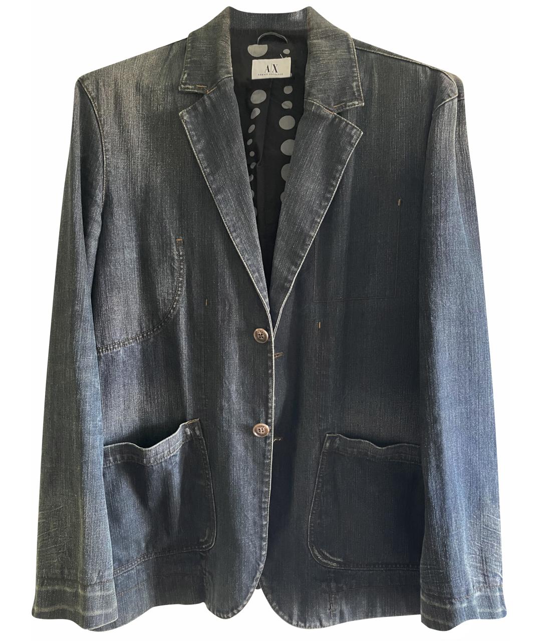 ARMANI EXCHANGE Синий деним пиджак, фото 1