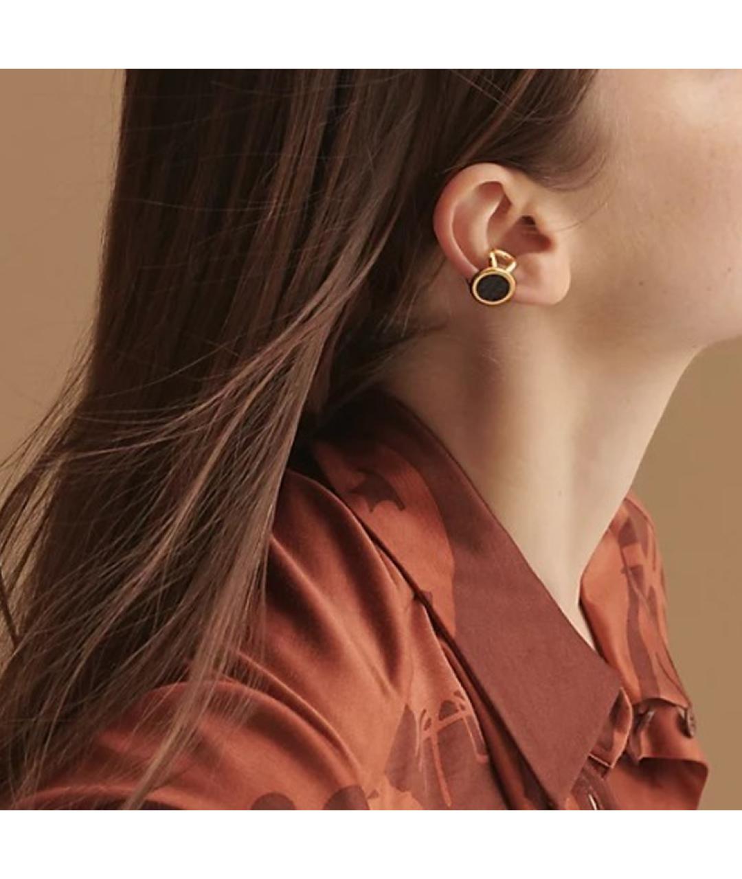 HERMES Черные серьги, фото 3