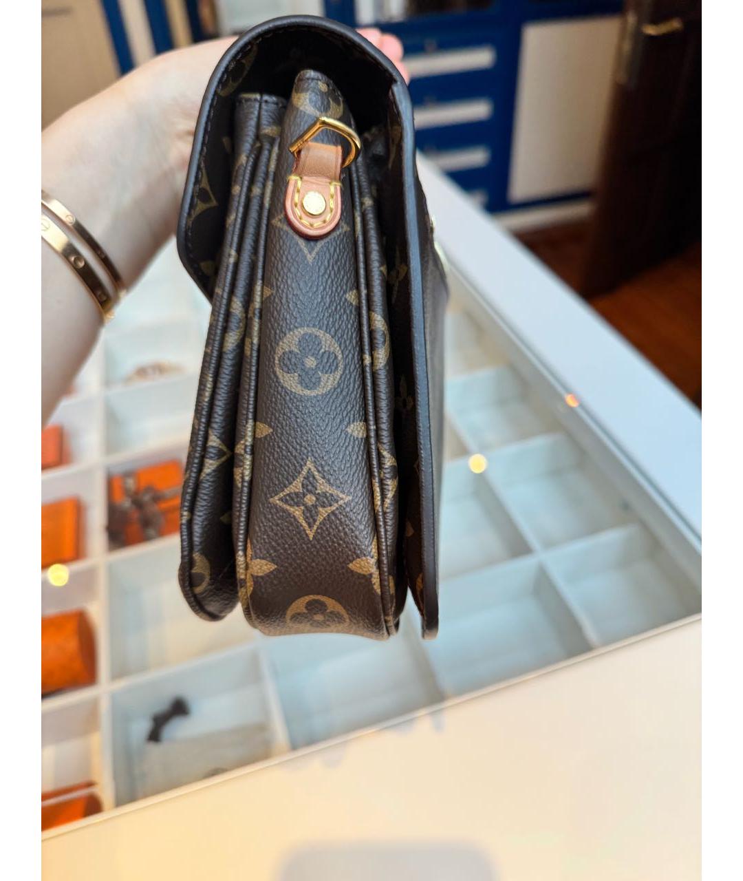 LOUIS VUITTON Коричневая сумка с короткими ручками, фото 6