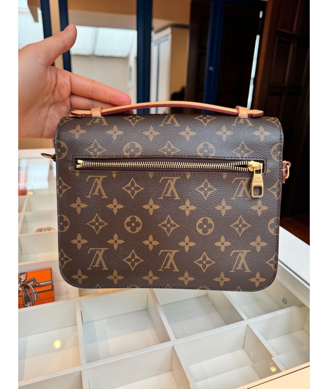 LOUIS VUITTON Коричневая сумка с короткими ручками, фото 2