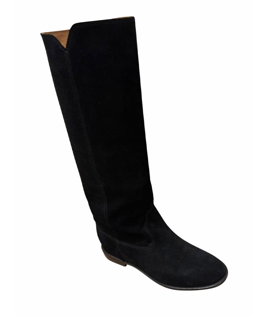 ISABEL MARANT Черные замшевые сапоги, фото 1