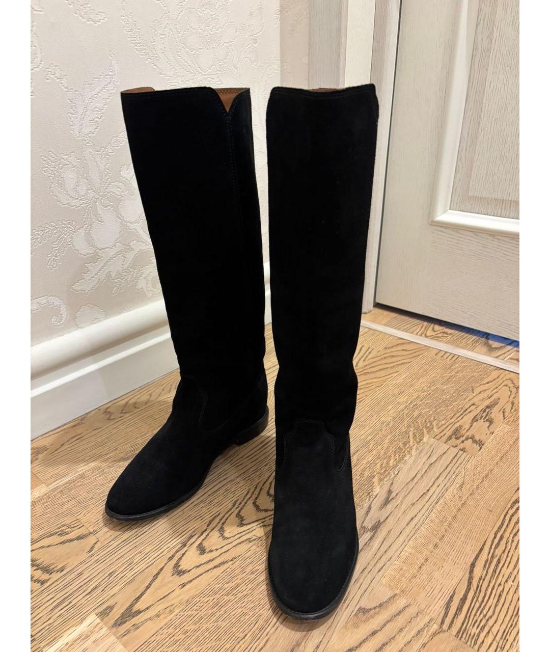 ISABEL MARANT Черные замшевые сапоги, фото 2