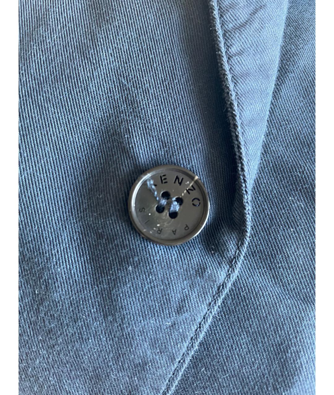 KENZO Синий вискозный пиджак, фото 7