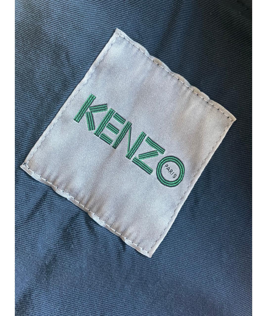 KENZO Синий вискозный пиджак, фото 5