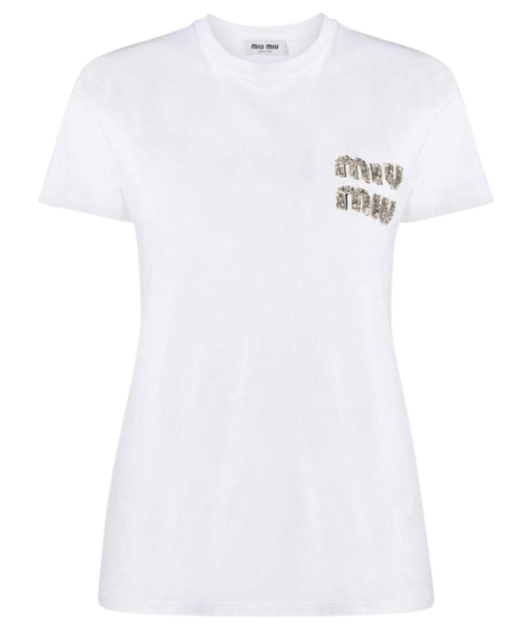 MIU MIU Белая футболка, фото 1