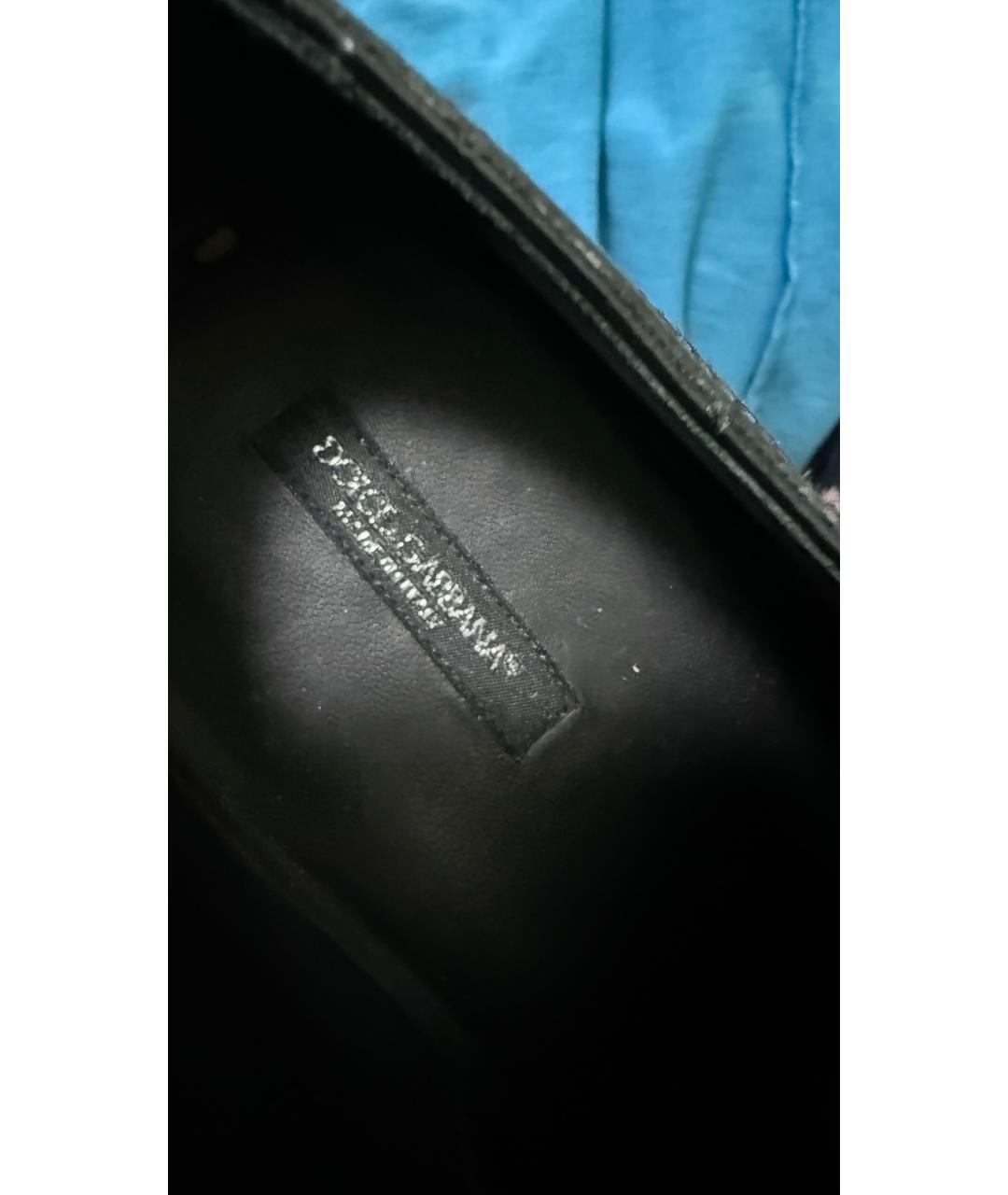 DOLCE&GABBANA Черные кожаные ботинки, фото 3