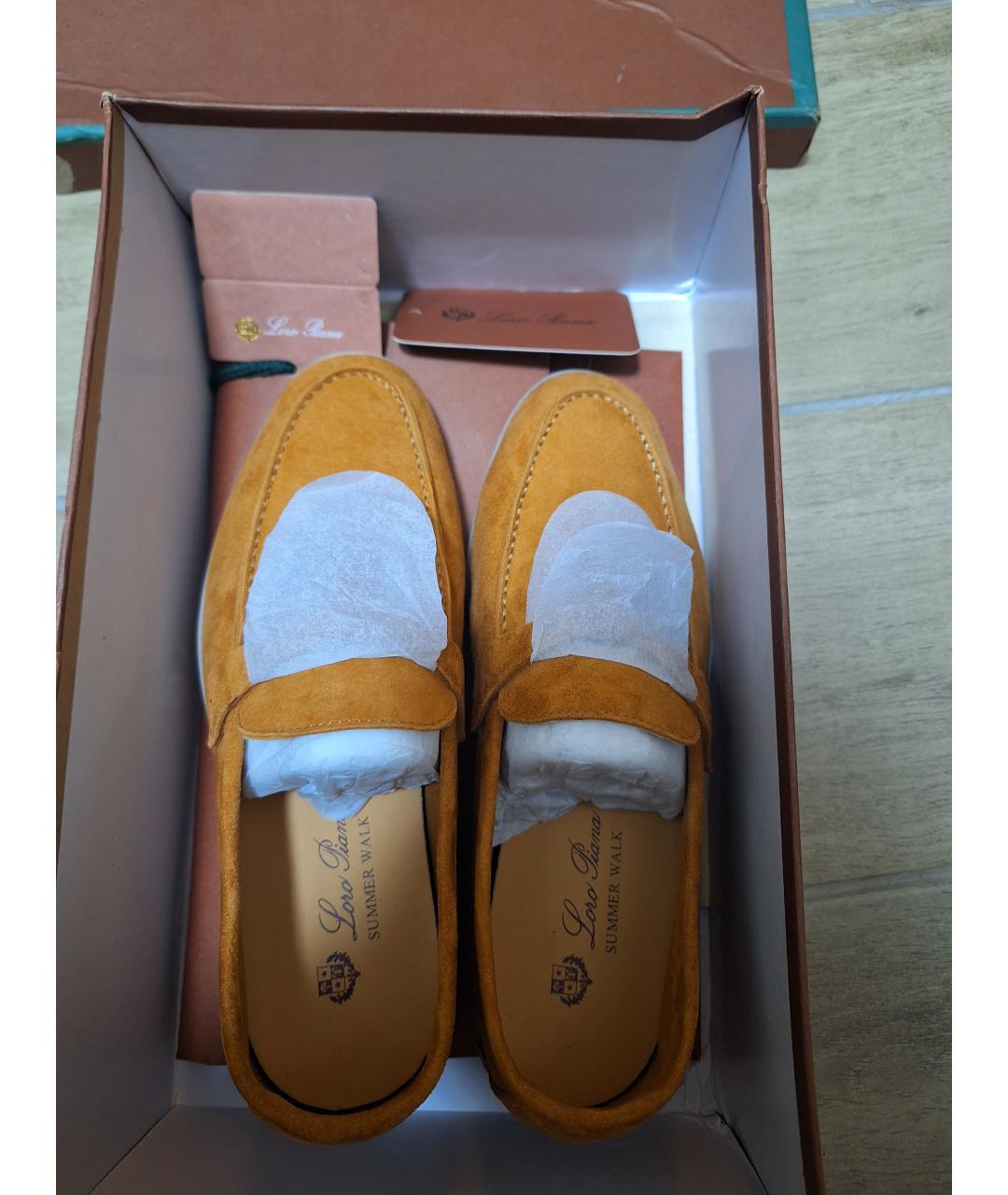 LORO PIANA Коричневые замшевые лоферы, фото 3